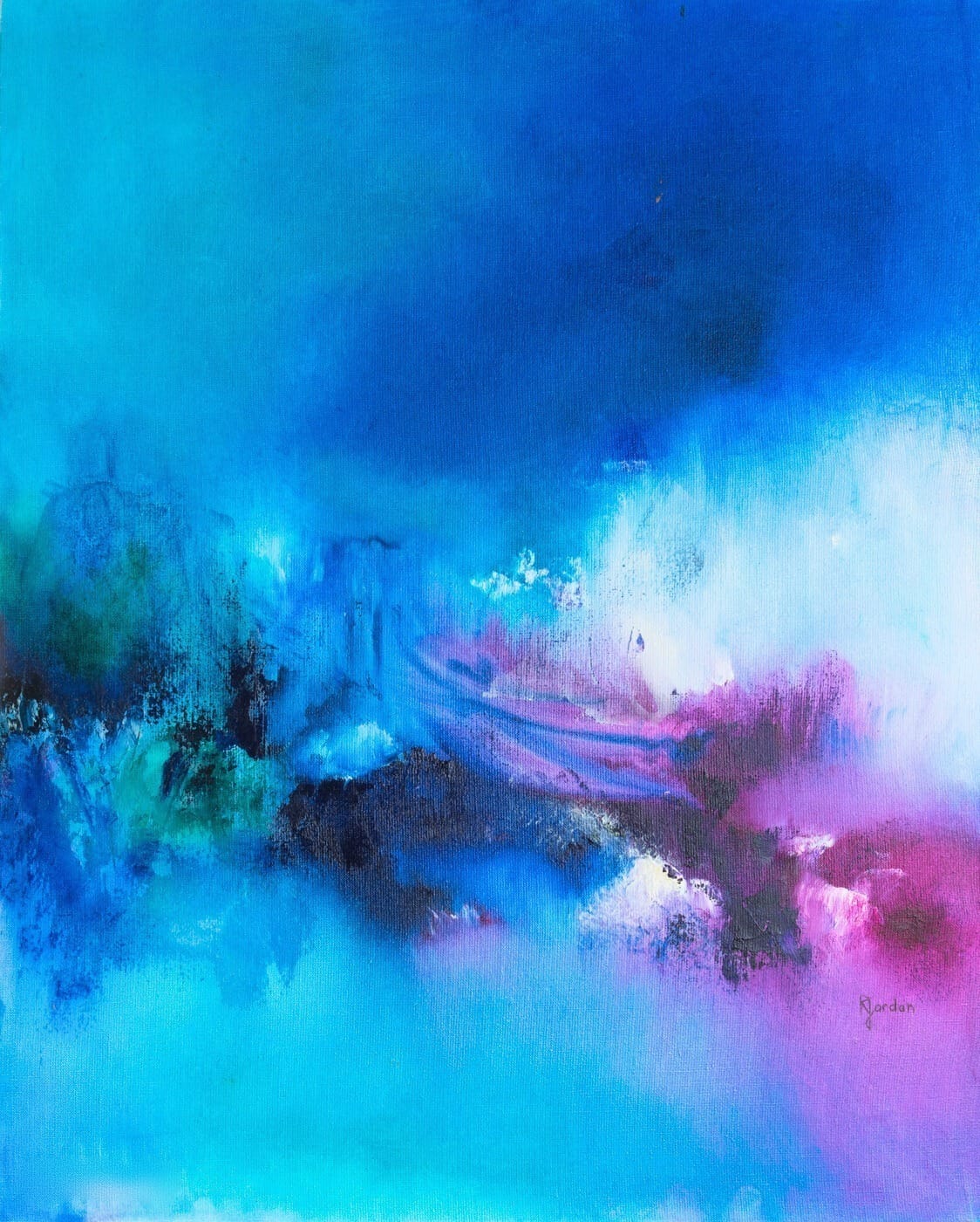 Tableau Abstrait Bleu 230