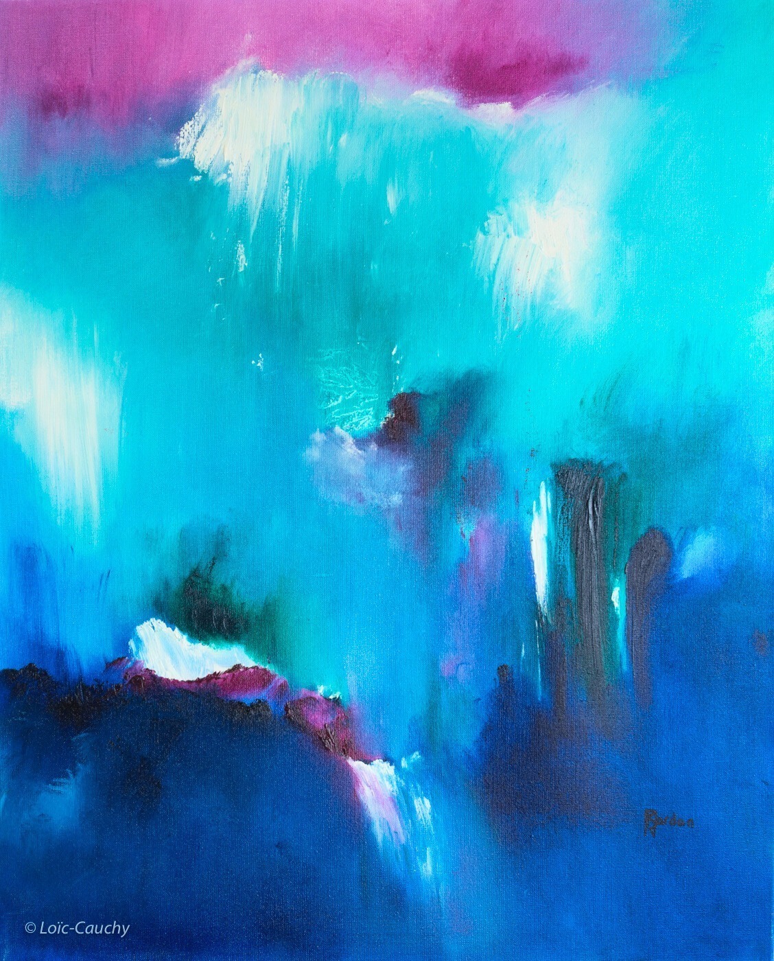 Tableau Abstrait Bleu 214 “Douceur”
