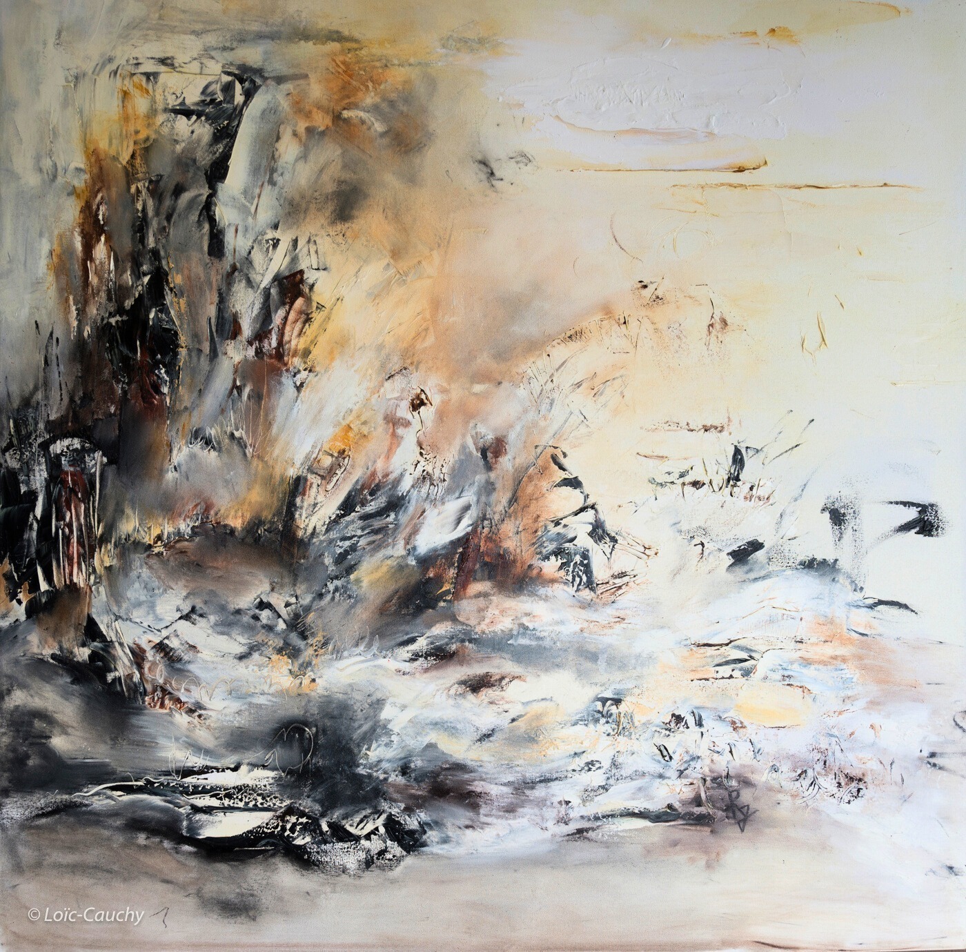 Tableau Abstrait Jaune 240 “Ambition”