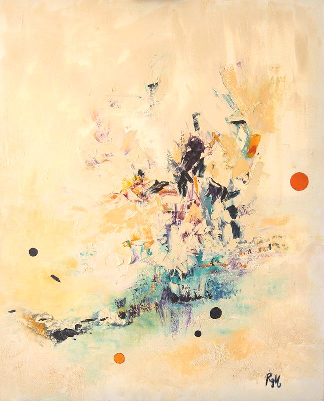 Tableau Abstrait Jaune 56 “Colombe”