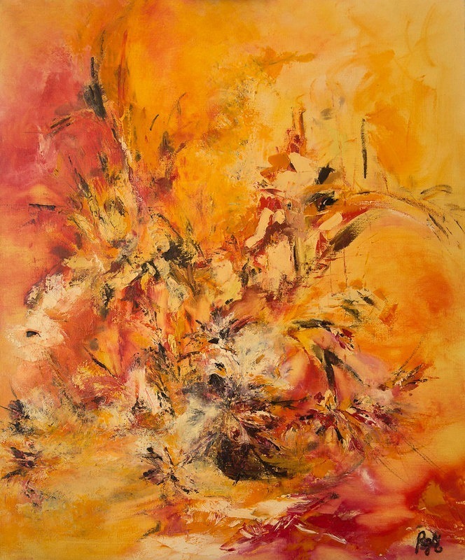 Tableau Abstrait Jaune 48 “Dragon”