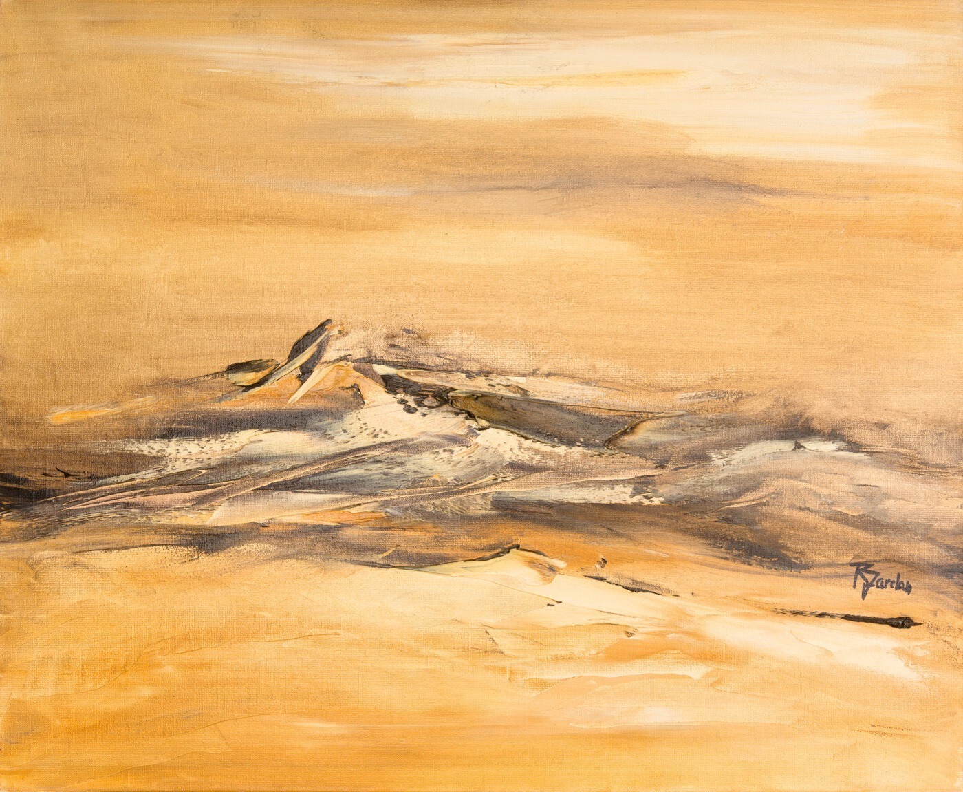 Tableau Abstrait Jaune 162 “Sahara”
