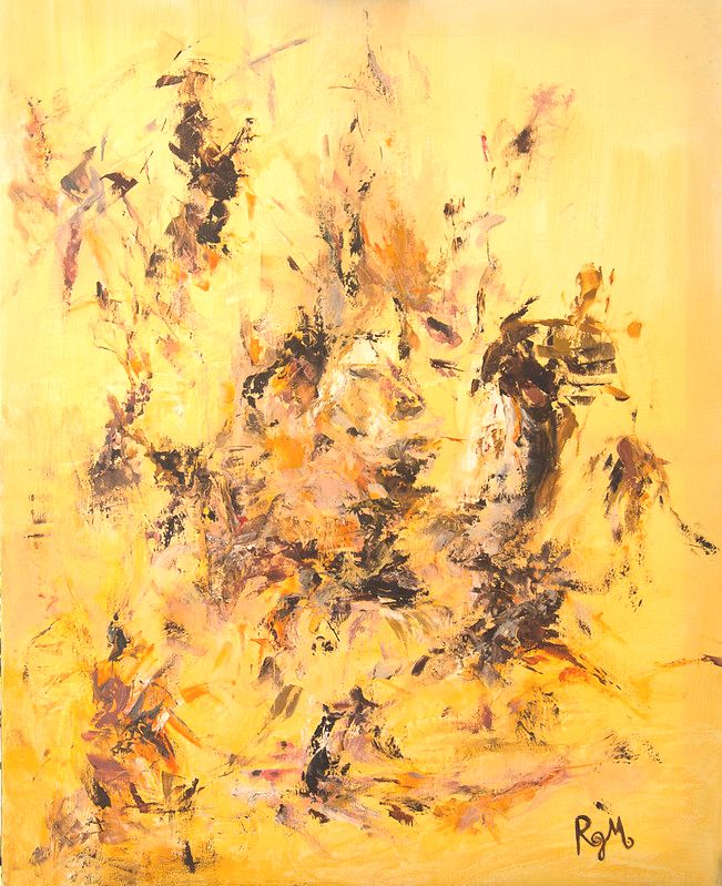 Tableau Abstrait Jaune 38 “Savane”
