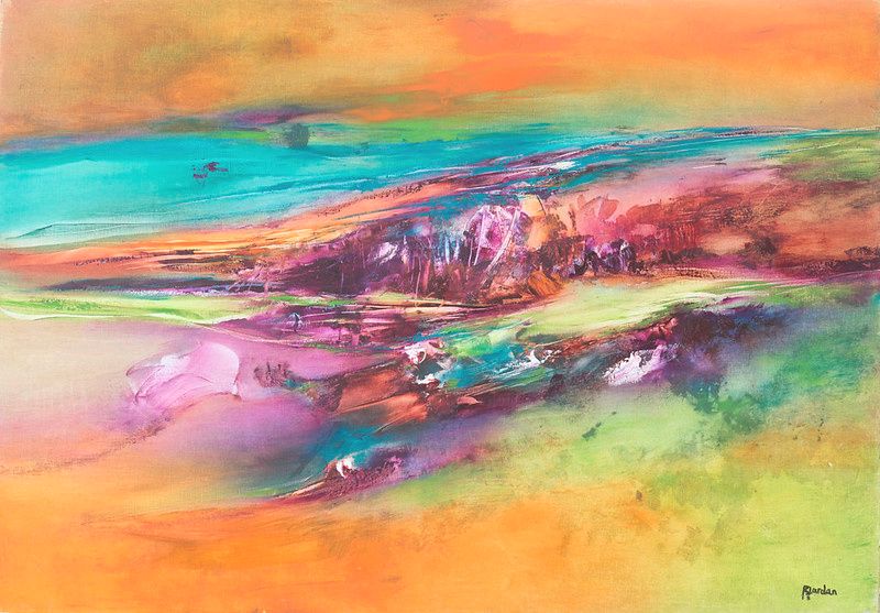 Tableau Abstrait Multicolore 116 “Montagne Des 7 Couleurs”