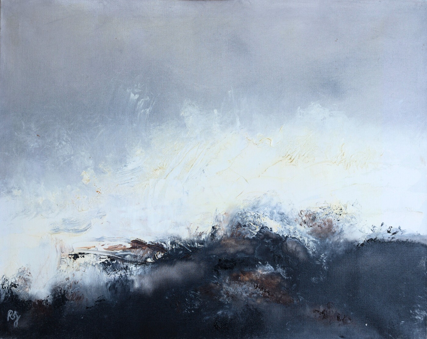 Tableau Abstrait Noir 137 “Himalaya”