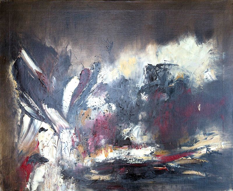 Tableau Abstrait Noir 169 “Univers Carbone”