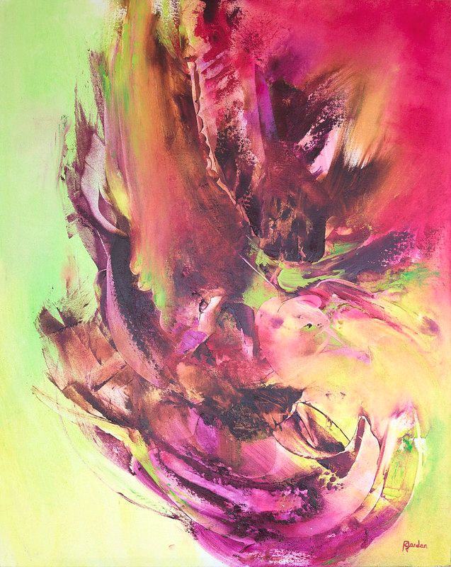 Tableau Abstrait Rose 127 “Éclosion”