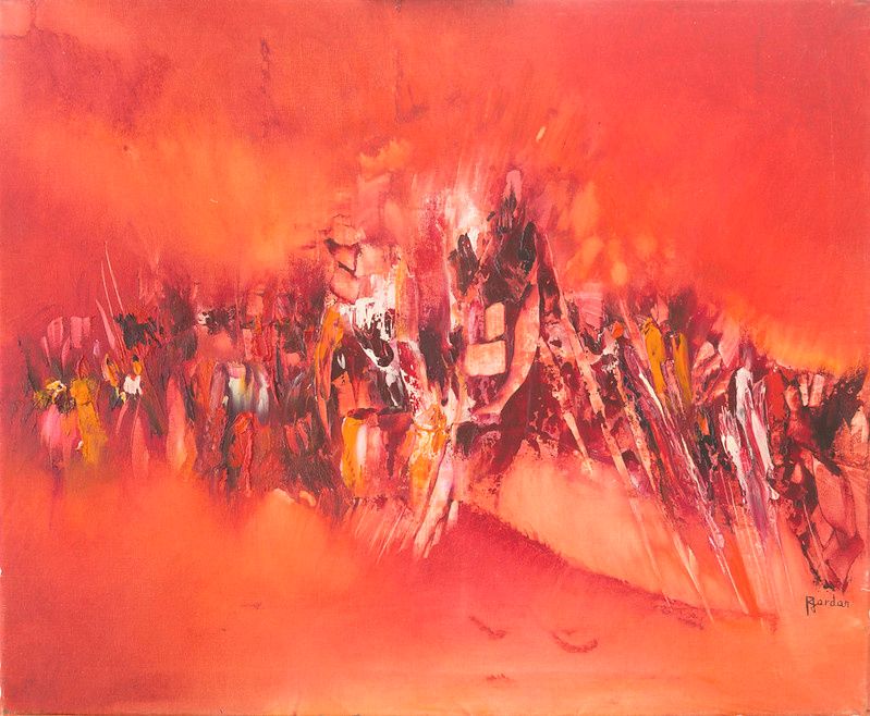 Tableau Abstrait Rouge 69 “Challenge”