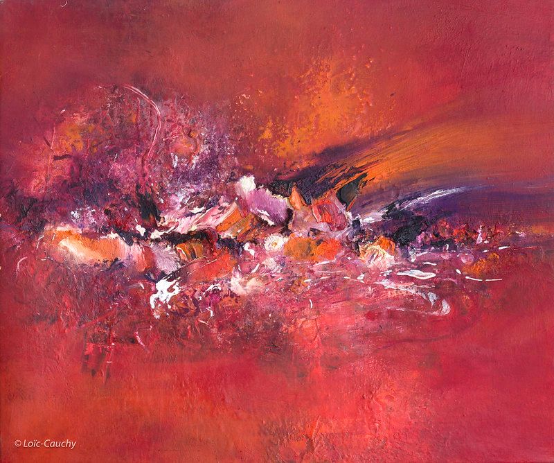 Tableau Abstrait Rouge 219 “Intensité”
